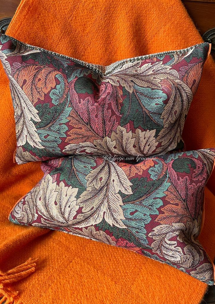 Engelse SET kussens William Morris Acanthus/Harris Tweed, Huis en Inrichting, Woonaccessoires | Kussens, Nieuw, Overige kleuren