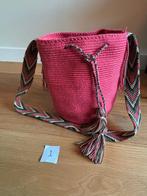 Handgeweven Wayuu Mochila. Roze,  gemaakt uit Colombia, Verzenden, Nieuw, Roze, Schoudertasje