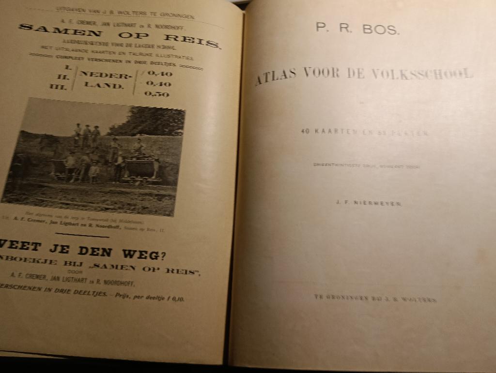 1908 Atlas voor de volksschool Niermeijer gstaat, Gelezen, Overige atlassen, Ophalen of Verzenden, 1800 tot 2000