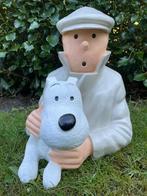 Beeld kuifje met Bobby ,Kuifje, TinTin borstbeeld 40 cm, Ophalen, Nieuw, Mens