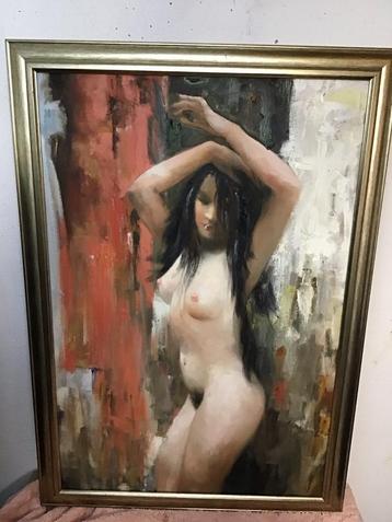 Schilderij - Naaktstudie, 102x71 cm beschikbaar voor biedingen