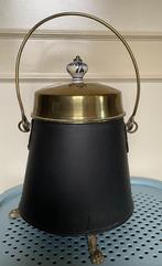 Antieke doofpot met messing deksel en porseleinen knop, Antiek en Kunst, Antiek | Koper en Brons, Ophalen, Koper