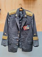 Vintage Russische Marine Officierenjas, Antiek en Kunst, Antiek | Kleding en Accessoires, Ophalen of Verzenden, Heren