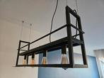 Industriële hanglamp met rek, Huis en Inrichting, Lampen | Hanglampen, Ophalen, Zo goed als nieuw, Industrieel, Metaal