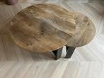 Ronde houten salon tafels, Ophalen, 50 tot 100 cm, Rond, Zo goed als nieuw