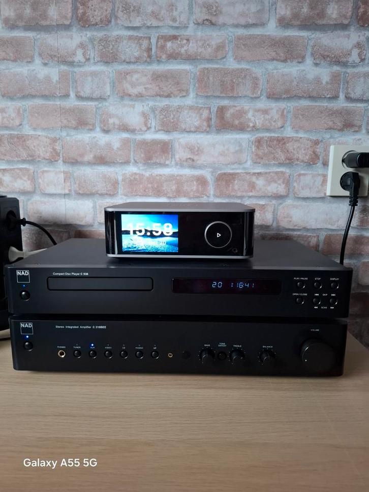 NAD STEREOSET/DALI OBERON3/WiiM DAC STREAMER/JBL PLATENSPELE, Audio, Tv en Foto, Versterkers en Receivers, Zo goed als nieuw, Stereo