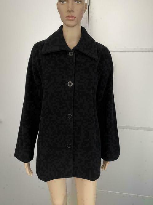 Z384 MELVIN  zwart wollen winterjas jas winter Maat 40=M wol, Kleding | Dames, Jassen | Winter, Zo goed als nieuw, Maat 38/40 (M)