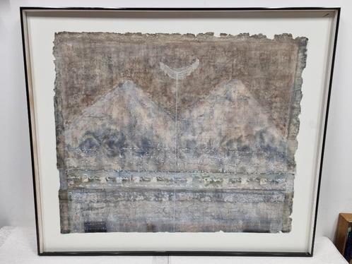 Piramides met tekst, Antiek en Kunst, Kunst | Schilderijen | Abstract, Ophalen