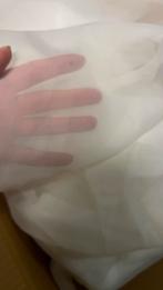 50% stof korting witte vitrages op maat, 200 cm of meer, Wit, Nieuw, Ophalen of Verzenden