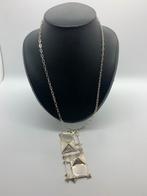 V59 Uniek object! Zilveren ketting met hanger Finse stijl, Sieraden, Tassen en Uiterlijk, Antieke sieraden, Ophalen of Verzenden