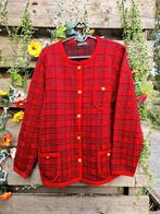 Super mooie puur wollen gebreid rood vest, Ophalen of Verzenden, Zo goed als nieuw, Maat 42/44 (L), Rood