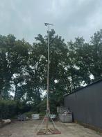 Uitschuifbare lichtmast 6-12 meter inclusief 2 armaturen., Ophalen, Gebruikt, Mast