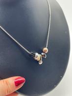 A695 Prachtige zilveren ketting met beads, Ophalen of Verzenden, X, Zilver, Zilver