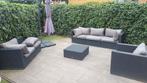 Loungeset 6 zits - Tuinset antraciet - met Hokker, Ophalen, Gebruikt