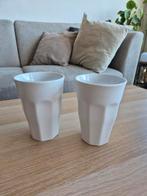 Twee grote witte theemokken Hema 330 ml, Ophalen, Zo goed als nieuw, Overige stijlen, Kop(pen) en/of Schotel(s)
