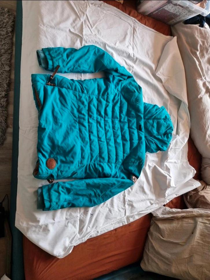 Dikke winterjas van Naketano, Kleding | Dames, Jassen | Zomer, Gedragen, Maat 46/48 (XL) of groter, Blauw, Ophalen of Verzenden