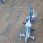Frozen kinderfiets, Fietsen en Brommers, Ophalen, Gebruikt, Minder dan 16 inch, Zijwieltjes
