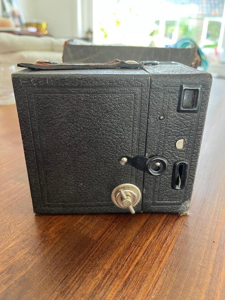 Vintage Levex No.2 boxcamera met originele leren etui, Antiek en Kunst, Antiek | Gereedschap en Instrumenten, Ophalen