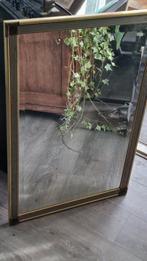 Gouden Spiegel met Strak Design, Huis en Inrichting, Ophalen, Gebruikt, 100 tot 150 cm, Rechthoekig