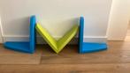 Ikea boekenplankjes, drie stuks, blauw/groen, Ophalen, Gebruikt