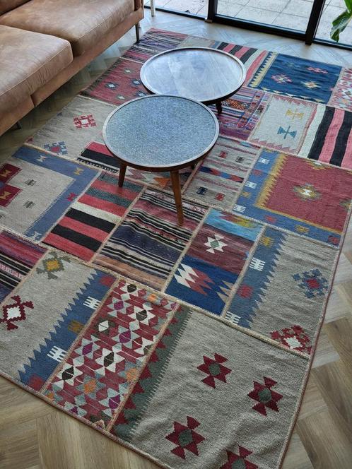 Kelim vintage vloerkleed meerkleurig, Huis en Inrichting, Stoffering | Tapijten en Kleden, Zo goed als nieuw, 150 tot 200 cm, 200 cm of meer