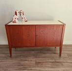 Vintage retro kast dressoir wandkast kastje teak hout mcm, Ophalen of Verzenden, Zo goed als nieuw, 25 tot 50 cm