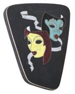 Vintage Ruscha wandbord maskers bord, Verzenden