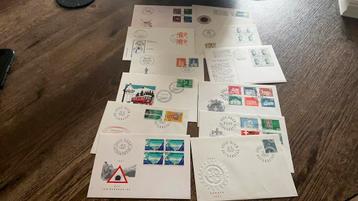 Kleine verzameling FDC’s Zwitserland jaren 60 vorige eeuw beschikbaar voor biedingen