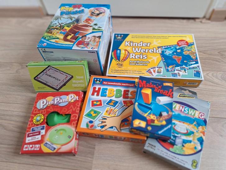 Groot Spellenpakket: 7 Leuke Spellen!, Hobby en Vrije tijd, Gezelschapsspellen | Bordspellen, Ophalen of Verzenden