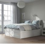 Brimnes Ikea bed 140x200 - Nieuwstaat!, Huis en Inrichting, Slaapkamer | Bedden, Ophalen, Wit, 140 cm, Zo goed als nieuw