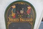 Vintage groot reclame / keuken bord: Todays fine food., Ophalen