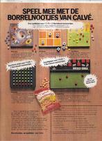 Retro reclame 1976 Calvé borrelnootjes spelletjes bordspel a, Overige typen, Ophalen of Verzenden