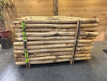 Volle bundel korting kastanje houten palen kop 8/10 200 cm beschikbaar voor biedingen