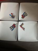 4 Gebaksbordjes Kado met een Boodschap - Nieuw, Ophalen, Nieuw, Bord(en), Overige stijlen