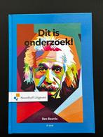 Dit is onderzoek! 3e druk 9789001895440, Zo goed als nieuw, Noordhoff Uitgevers, Beta, HBO