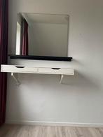 Kaptafel met spiegel en bijpassende kruk, Ophalen, Overige materialen, 50 tot 100 cm, Zo goed als nieuw