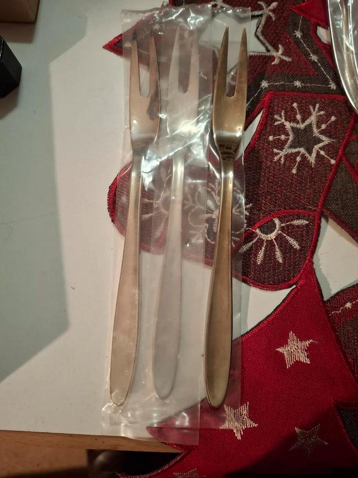 Wirths Vintage vleesvorkjes - Set van  2 x 3 stuks, Antiek en Kunst, Antiek | Bestek, Ophalen of Verzenden