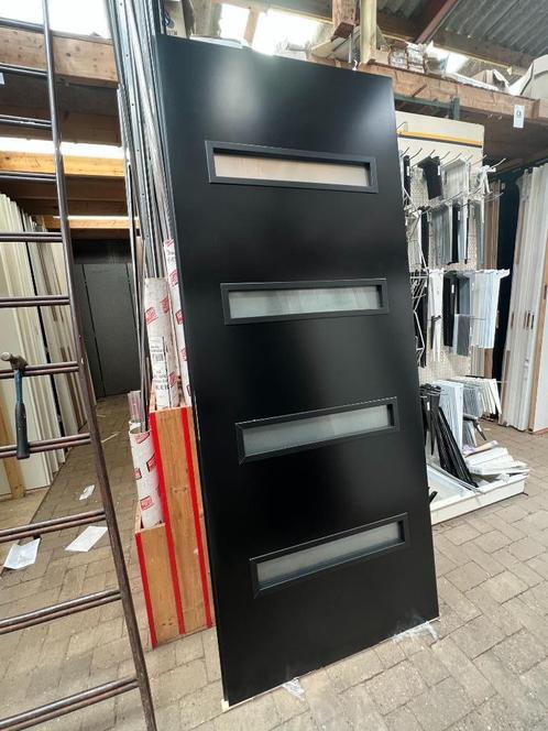 93x231,5cm binnendeur opdek links zwart incl glas CD4, Doe-het-zelf en Verbouw, Deuren en Horren, Nieuw, Binnendeur, 215 cm of meer