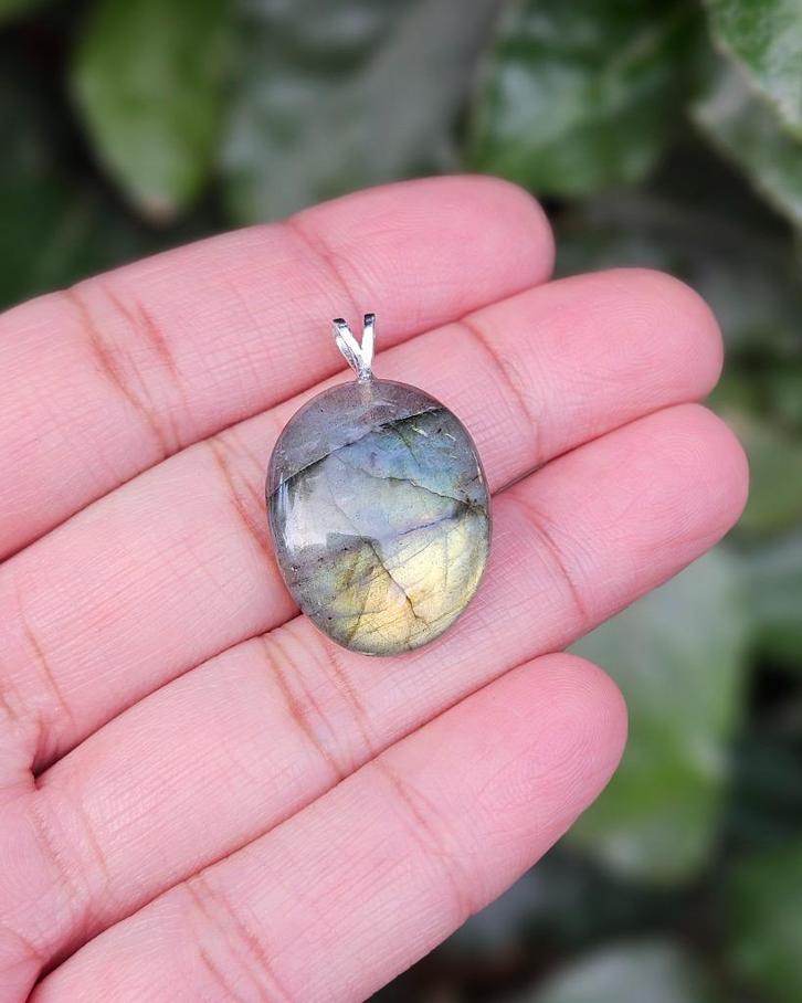 Labradoriet Hanger Aminata - Echt Zilver, Sieraden, Tassen en Uiterlijk, Kettinghangers, Nieuw, Zilver, Zilver, Met edelsteen