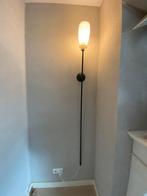 2 Wandlampen natuursteen met zwart stalen buis, Ophalen, Gebruikt
