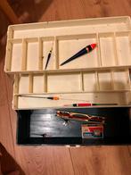 Viskoffer met enkele dobbers, Ophalen, Gebruikt