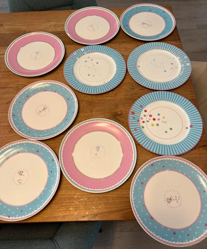 10 lief lifestyle dinerborden, Huis en Inrichting, Keuken | Servies, Gebruikt, Bord(en), Overige stijlen, Ophalen