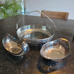 verzilverde bonbonschaal en 2 schaaltjes espn, Ophalen of Verzenden