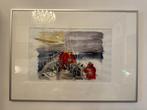 Aquarel I Zeiljacht Zeilboot Zee Zeilen Barth lijst, Ophalen