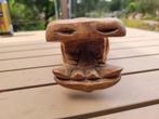 schitterende hand gemaakte houten nijlpaard 22x9,5 cm, Ophalen of Verzenden