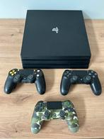 PlayStation 4 Pro 1 tb + 3 Controllers + 6 Spellen, Spelcomputers en Games, Ophalen, Met games, Zo goed als nieuw, 1 TB