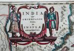 Dienblad Royal Interocean Lines met kaart India naar Bleau, Ophalen of Verzenden