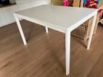 Tafel uitschuifbaar Ikea Vangsta wit 120/180 x 75, Huis en Inrichting, Tafels | Eettafels, 50 tot 100 cm, 100 tot 150 cm, Rechthoekig