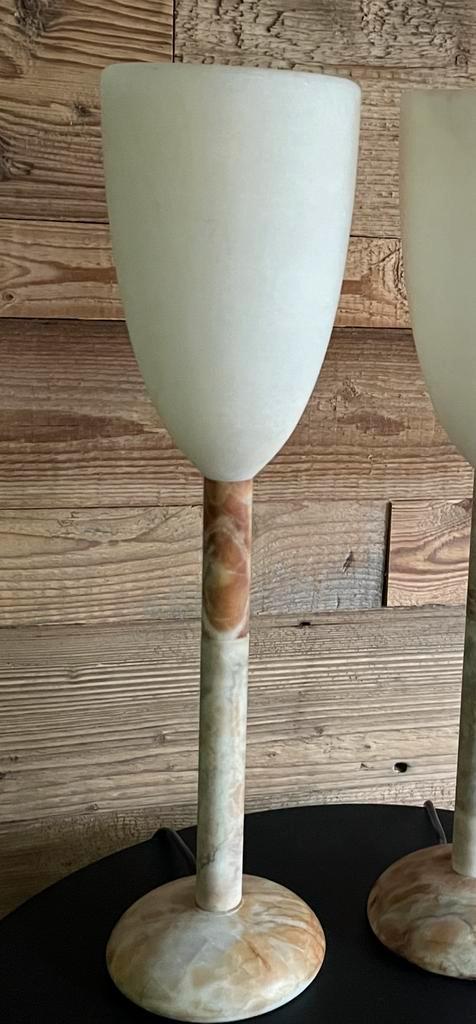 Prachtige vintage Albasten Lampen Set, Antiek en Kunst, Antiek | Lampen, Ophalen