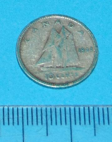 Canada - 10 cent 1944 - zilver beschikbaar voor biedingen